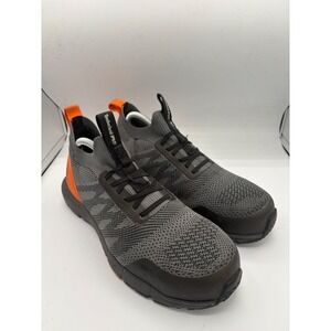 Timberland PRO Reaxion Men Safety Toe Work Shoes Grey Orange Knit Sneaker